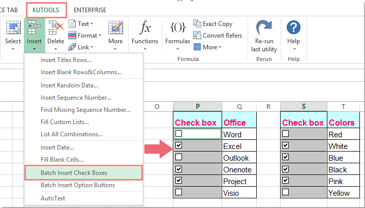cannot remove check box in excel for mac